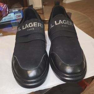 Karl Lagerfeld size 11 shoe leather with suede
